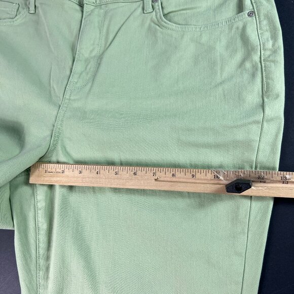 Not Your Daughters Jean Women Plus 42x28 High Rise Straight Green Denim Tag 20WT - Picture 14 of 16